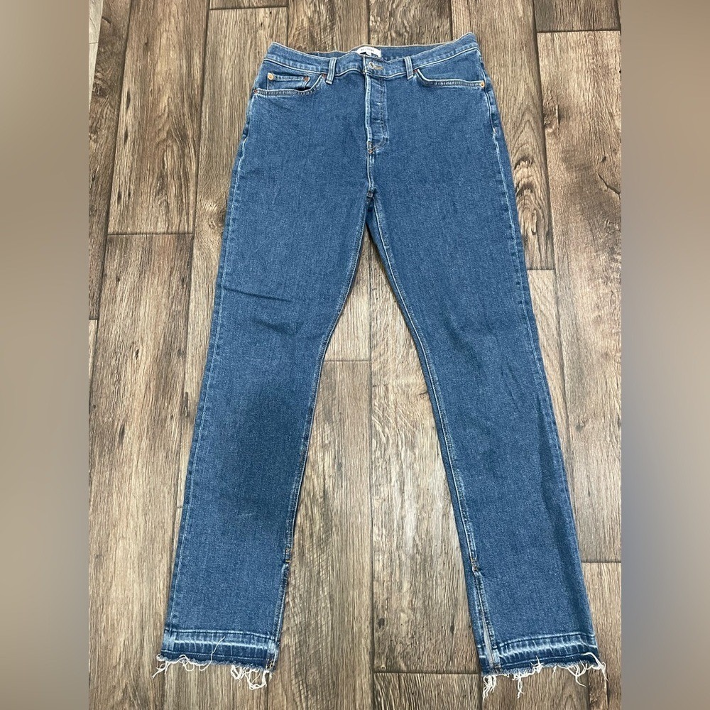 RE/DONE Originals 70s High Rise Skinny Boot Cut Jeans Sz 32